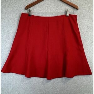 Lauren Ralph Lauren Red A-Line Mini Skirt Size 14 Flowy Classic Preppy